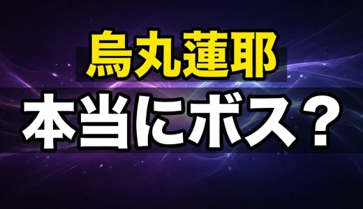 黒の組織のボスの正体は烏丸蓮耶！阿笠博士説の真相も解説